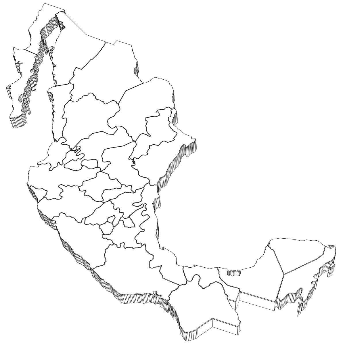 3d ಮ್ಯಾಪ್ ಆಫ್ ಮೆಕ್ಸಿಕೋ